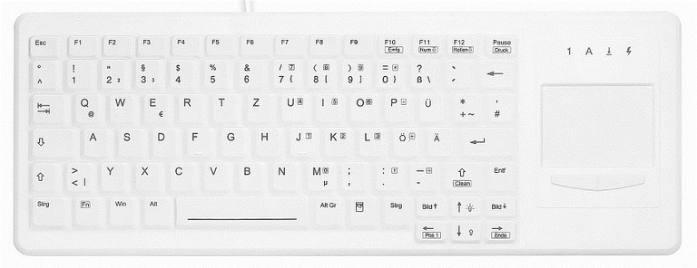 keyproline clavier médical avec touchpad ak-c4400f-us