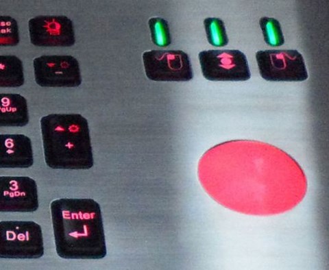 keyproline claviers industriels rétro-éclairés avec trackball